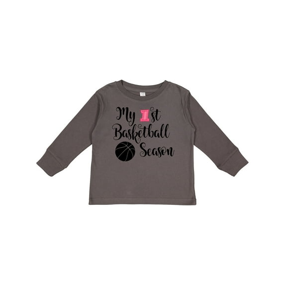 Inktastic my 1st basketball season Girls Long Sleeve Toddler T-Shirt