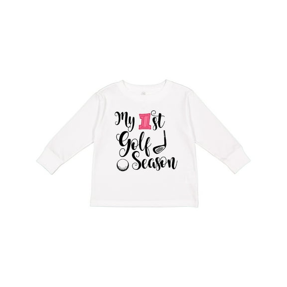 Inktastic my 1st golf season Girls Long Sleeve Toddler T-Shirt