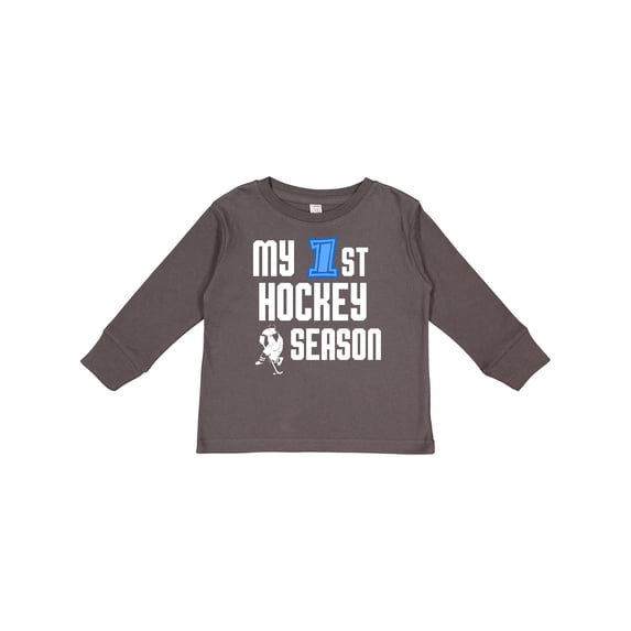 Inktastic my 1st hockey season Boys Long Sleeve Toddler T-Shirt