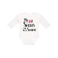thumbnail image 1 of Inktastic My 1st Soccer Season Girls Long Sleeve Baby Bodysuit, 1 of 5