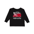 thumbnail image 1 of Inktastic Red Fire Little Firefighter White Text Boys or Girls Long Sleeve Toddler T-Shirt, 1 of 5