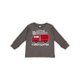 thumbnail image 1 of Inktastic Red Fire Little Firefighter White Text Boys or Girls Long Sleeve Toddler T-Shirt, 1 of 5