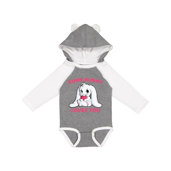 Inktastic some bunny loves you Boys or Girls Long Sleeve Baby Bodysuit
