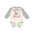 thumbnail image 1 of Inktastic some bunny loves you Boys or Girls Long Sleeve Baby Bodysuit, 1 of 5