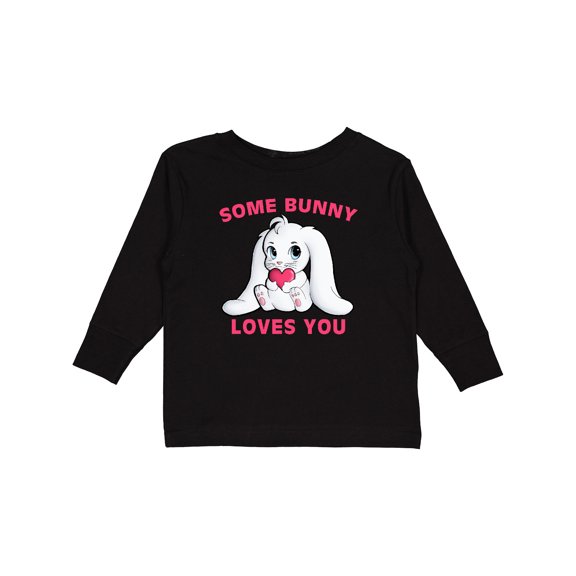 Inktastic some bunny loves you Boys or Girls Long Sleeve Toddler T-Shirt
