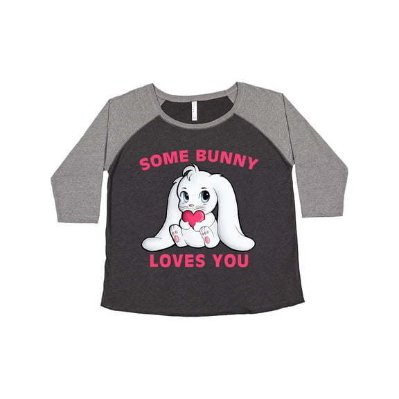 Inktastic some bunny loves you Women's Plus Size T-Shirt