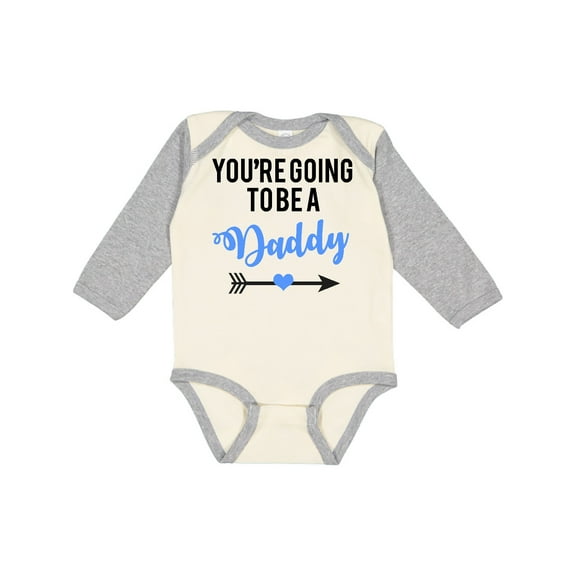 Inktastic you're going to be a daddy blue Boys or Girls Long Sleeve Baby Bodysuit