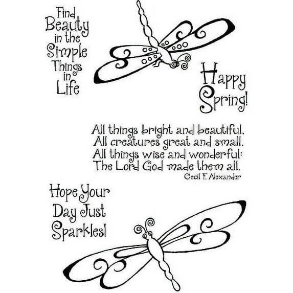 Inky Antics Clear Stamp Set-Swirly Dragonflies