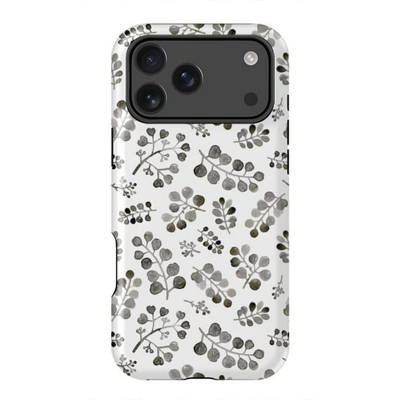 Inky Branches Artistic Botanical Ink Brush Pattern Case with iPhone 17 16 15 14 13 12 11 Pro Max