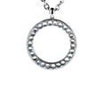 thumbnail image 1 of West Coast Jewelry Women's Cubic Zirconia Open Circle Stainless Steel Necklace - 16", 1 of 4