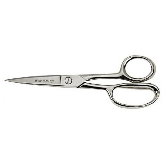 Inlaid Industrial Shears with Enlarged Lower Ring, 8.125 in OAL, Silver, Sharp | Bundle of 2 Each
