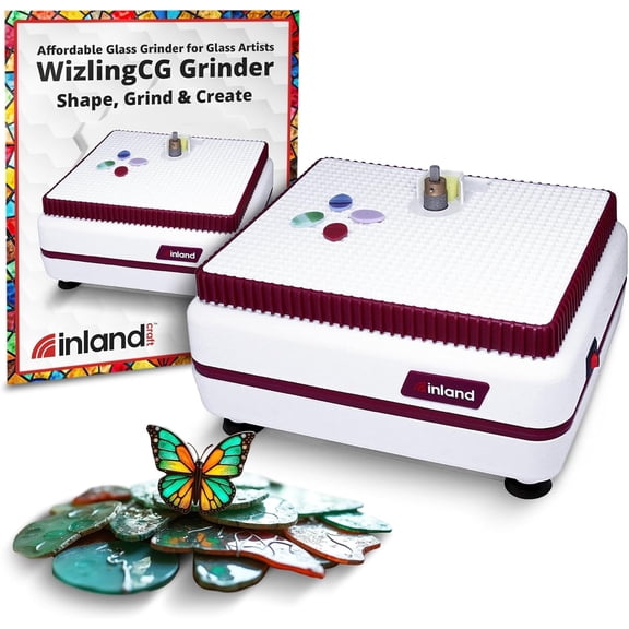 Inland Craft Wizling Glass Grinder | Stained Glass Grinding Shaping Machine | Includes Diamond Grinding Bit