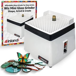 Inland Craft Wiz Mini Glass Grinder | Stained Glass Grinding Shaping Machine | Includes 5/8" Diamond Grinding Bit