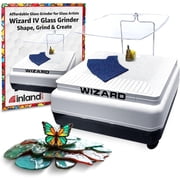 Inland Craft Wizard IV Stained Glass Grinder | Glass Art Grinding Shaping Machine | Includes TWO Diamond Grinding Bits
