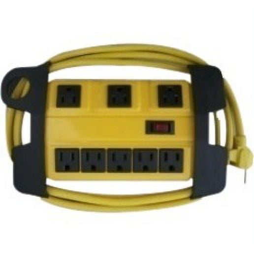 Inland Products ProHT 03209 5+3 Outlet Metal Power Strip, Yellow