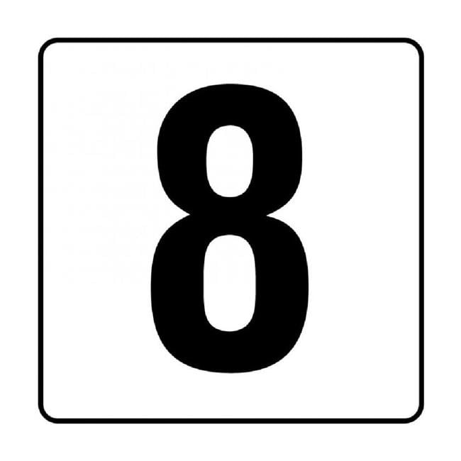 Inlays V621080 6 in. Number 8 Depth Marker Vinyl Stick On Info Tile