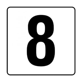 Inlays V621080 6 in. Number 8 Depth Marker Vinyl Stick On Info Tile