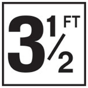 Inlays C610035 6 in. Smooth Ceramic 4 in. Numbers 1.5 in. Letters FT Series Depth Markers Tile - 3.5 FT