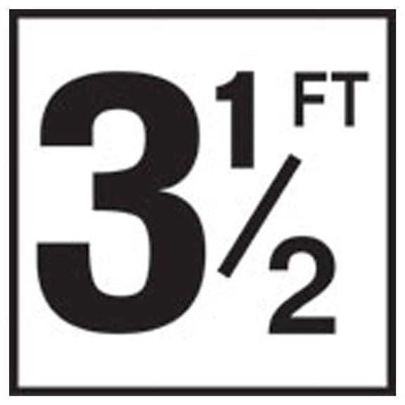 Inlays C610035 6 in. Smooth Ceramic 4 in. Numbers 1.5 in. Letters FT Series Depth Markers Tile - 3.5 FT