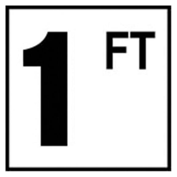 Inlays C620010 6 x 6 in. Smooth Ceramic 4 in. Numbers 1.5 in. Letters Depth Marker Tile, Black - 1 FT