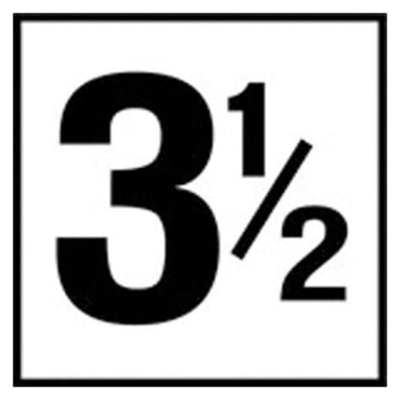 Inlays CC611035 6 x 6 in. Smooth Ceramic Top Print 4 in. Numbers No Series Depth Marker Tile - 3.5