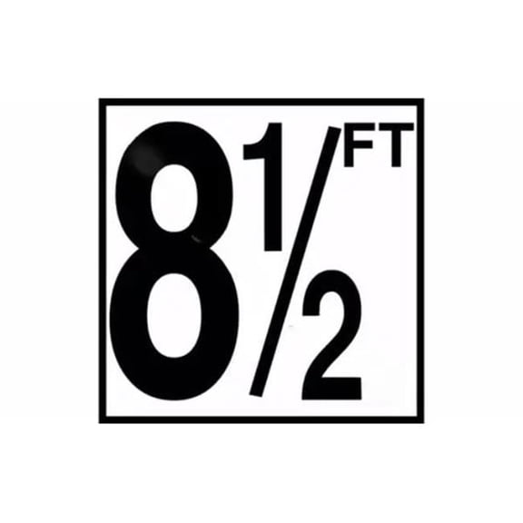 Inlays CC610085 6 x 6 in. Smooth Ceramic Top Print 5 in. Numbers 1.5 in. Letters FT Series Depth Marker Tile - 8.5 FT