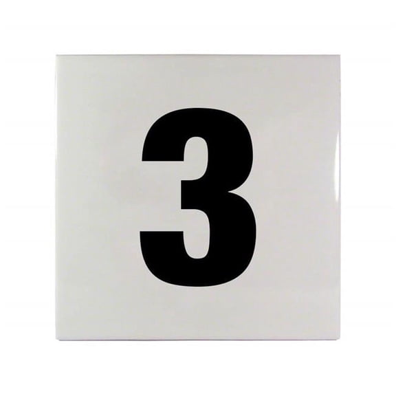 Inlays C611030 6 in. Smooth Ceramic Tile - No. 3