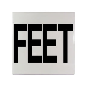 Inlays C621710 6" x 6" FEET (Word Only) Ceramic Tile