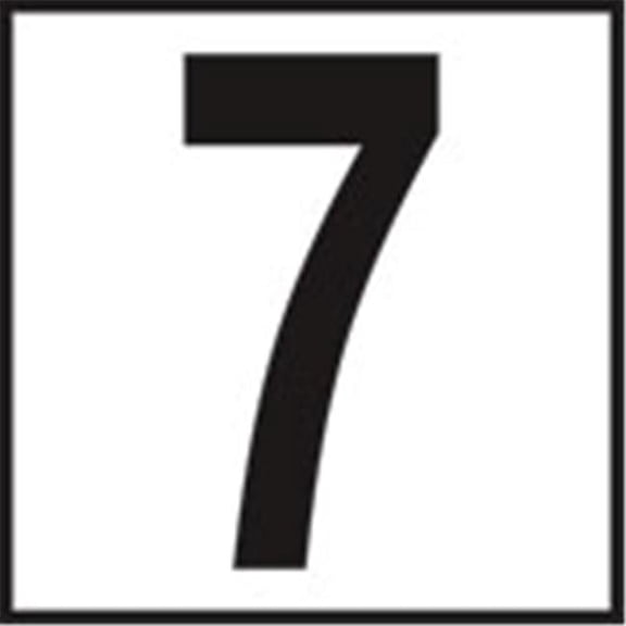 Inlays CC611070 6 in. Smooth Ceramic Tile- Number 7