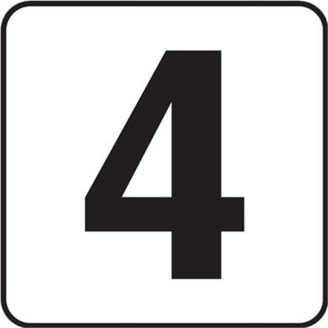 Inlays V621040 6 in. Vinyl Stickon 4 in. Numbers 4 Depth Marker