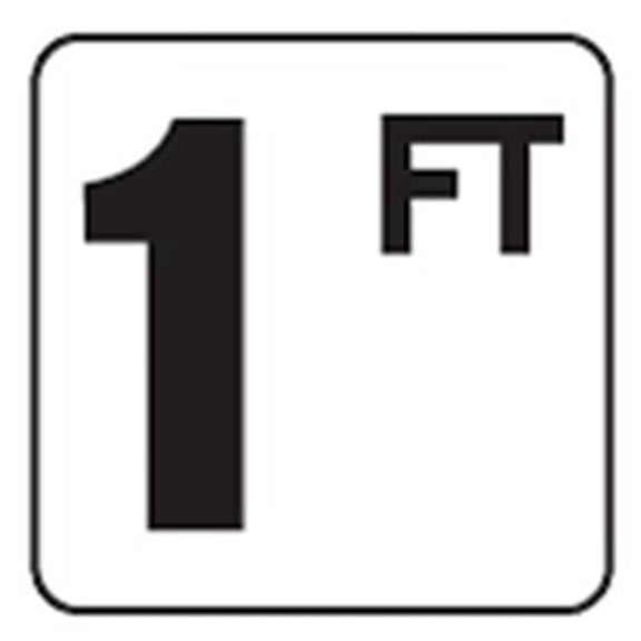 Inlays Vinyl Stickon 6 in. with 4 Numbers 1 ft.