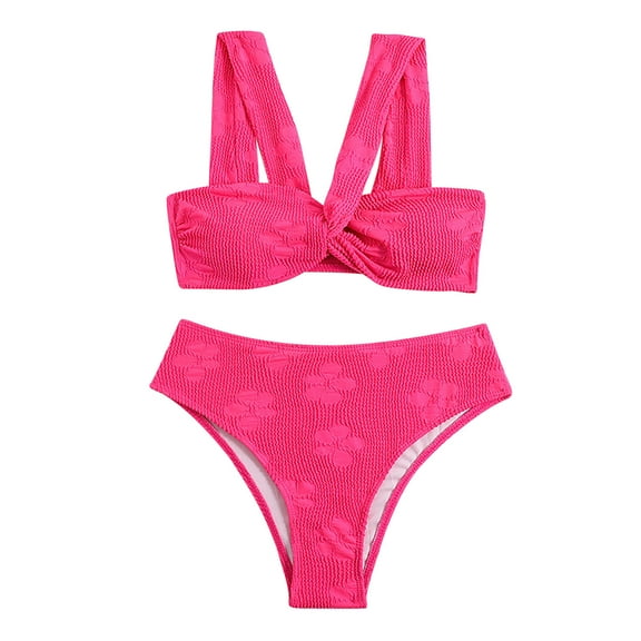 Inleife 2 Piece Bathing Suits for Women Women Solid Bandage Fashion Sexy Bra Beach Bikini Set Swimsuit Beachwear Swimwear Bikinis Sets