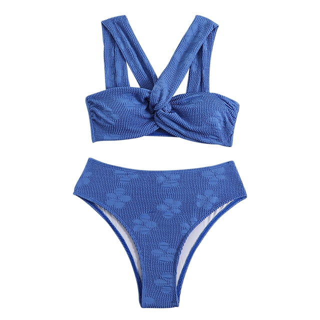Bikini 2 Pezzi Sanselle - Color Block Con Ricami, Imbottito, Spaghetti, Taglie XS-L - Foto 5