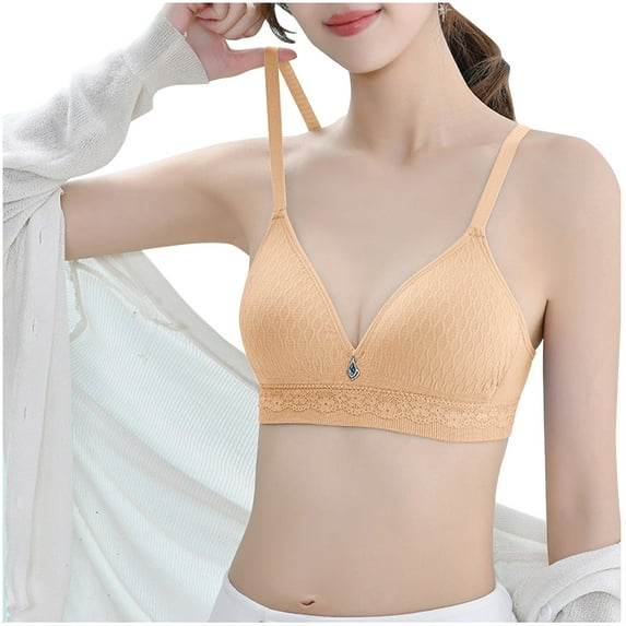Inleife Bras for Women No Wire Fashion Comfortable Woman's Lace Beauty Back Strap Wrap Plus Size Bra