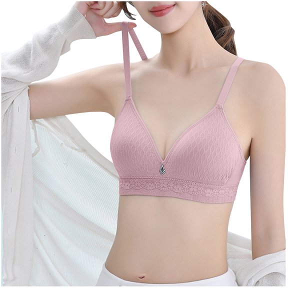 Inleife Bras for Women No Wire Fashion Comfortable Woman's Lace Beauty Back Strap Wrap Plus Size Bra