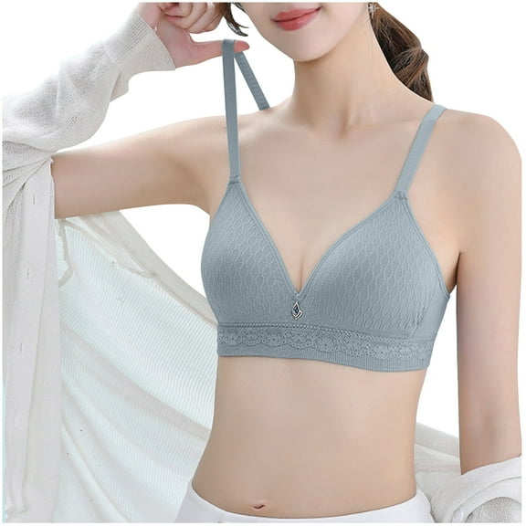 Inleife Bras for Women No Wire Fashion Comfortable Woman's Lace Beauty Back Strap Wrap Plus Size Bra