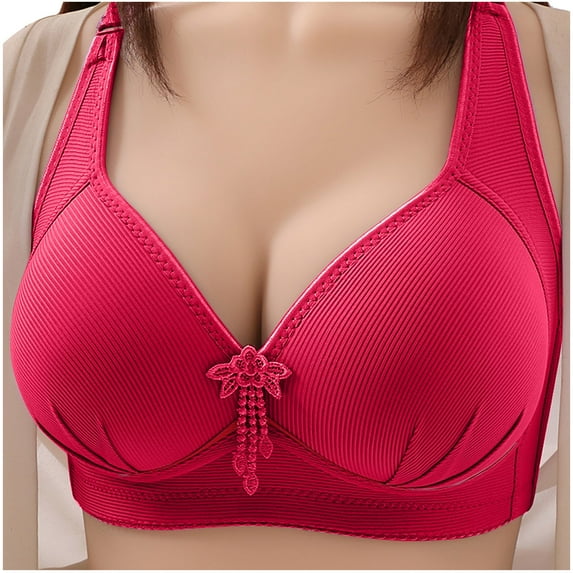 Inleife Bras for Women No Wire Fashion Comfortable Woman's Lace Beauty Back Strap Wrap Plus Size Bra