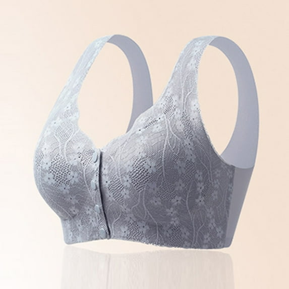 Inleife Bras for Women No Wire Women Underwear Comfortable Snap-fastener Large Size Steel Ring Free Bra Thin Bra