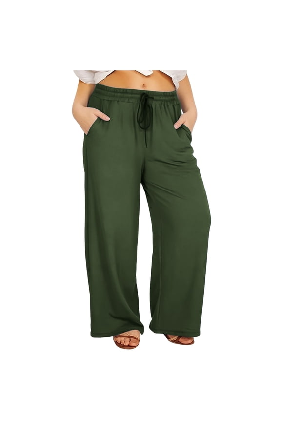 Drawstring Large Size Wide Leg Yoga Pants for Women High Waist Casual Sports Slow Running Wide Leg Yoga Pants