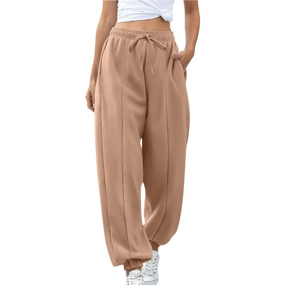 Inleife Fashion Womens Casual Solid Color Pants Jogger Pants Sweatpants with Pocket for Fall Winter