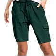 thumbnail image 1 of Inleife Fashion Womens Drawstring Shorts Casual Solid Elastic Waist Pocket Loose Shorts Pants, 1 of 6