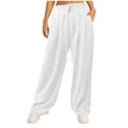 thumbnail image 1 of Inleife Home Loungewear Sweatpants for Women Solid Color High Waist With Pocket Elastic Waist Thin Casual Pants, 1 of 6