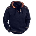 thumbnail image 1 of Inleife Hoodies for Men Zip Up Front Mid-Zipper Stand-Up Collar Long Sleeve Color Matching Hoodie For Men Hooded Sweatshirts, 1 of 5