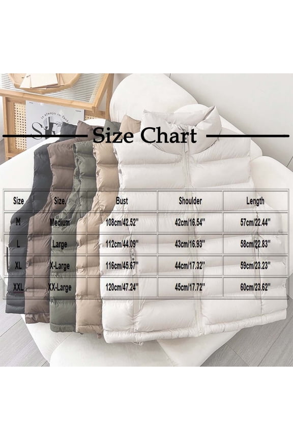 Lightweight Padded Style Jacket Vests for Women Warm Sleeveless Zipper Down Jackets Parkas Coats wth Pocket