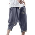 thumbnail image 1 of Inleife Men Solid Color Pockets Pull Rope Fashion Casual Comfort Beautiful Pants Gray XXXXL, 1 of 5