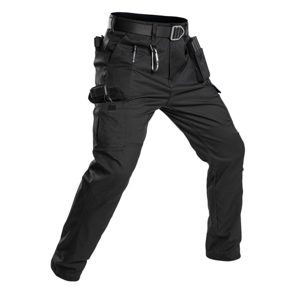 Inleife Men's Cargo Pants Waterproof Outdoor Multi-Pockets Hiking Work Trousers with Zipper