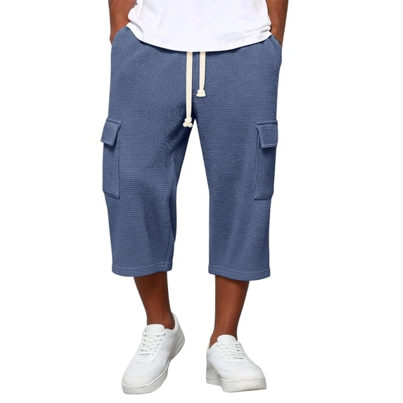 Inleife Men's Casual Solid Short Pants Drawstring Waist Athletic Gym Shorts With Pocket