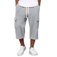thumbnail image 1 of Inleife Men's Casual Solid Short Pants Drawstring Waist Athletic Gym Shorts With Pocket, 1 of 5