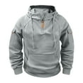 thumbnail image 1 of Inleife Men's Hoodie Half Zipper Fashionable And Personalized Casual Arm Pocket Top Men's Hoodie, 1 of 5