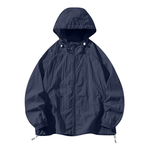 Inleife Men's Hoodies Men's Summer Protective Hooded Sunscreen Coat Long Sleeve Sports Outdoor Drying